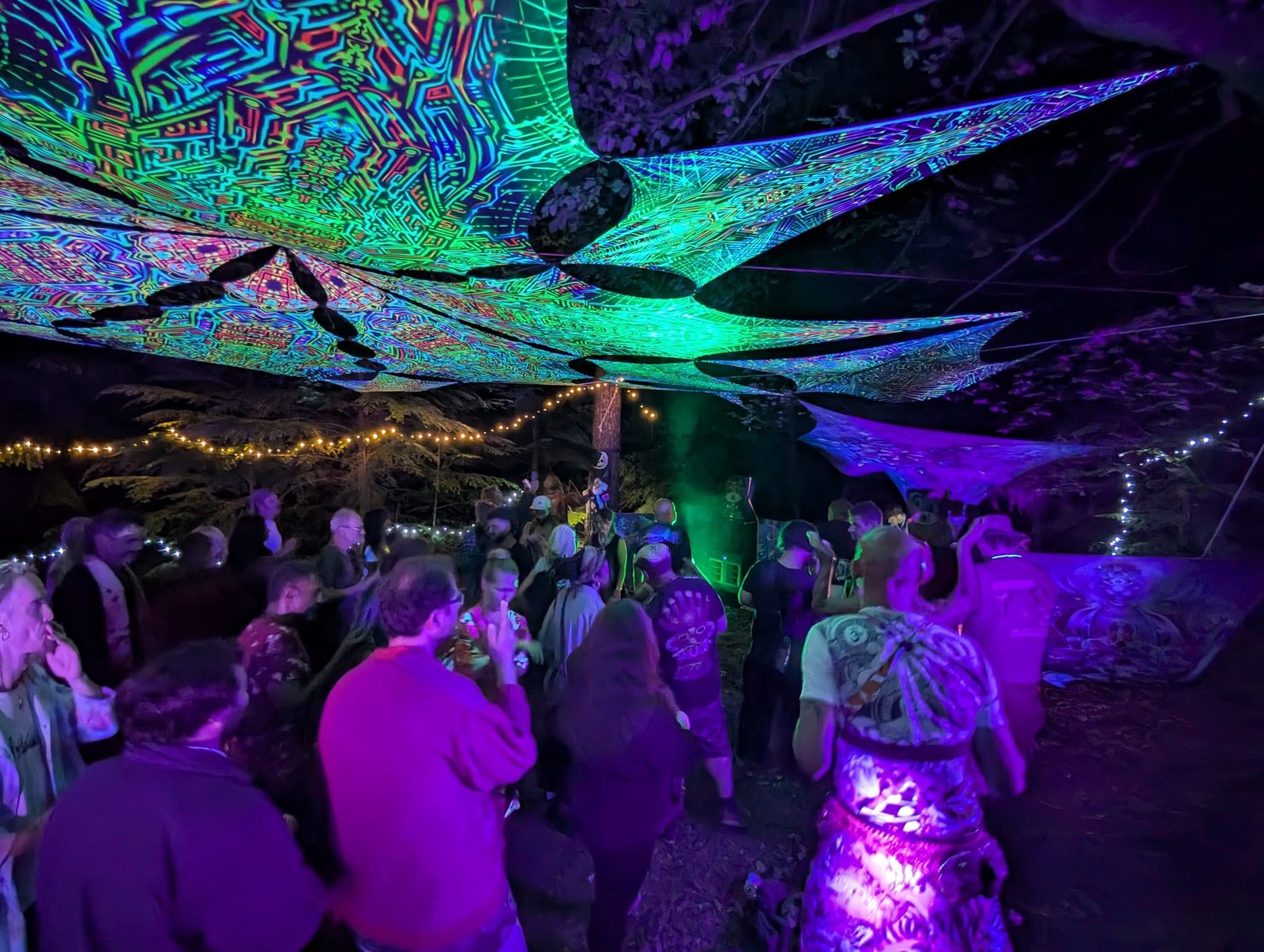 Underground festival crowd